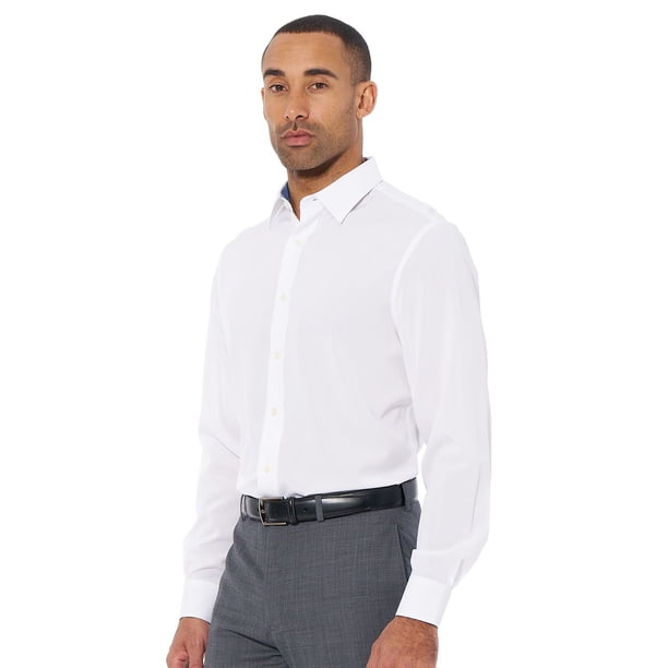 Nick Graham Men's Modern Fit Traveler Dress Shirt