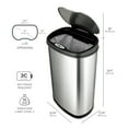 thumbnail image 2 of Nine Stars Sensor Trash Cans, Stainless Steel  13.2 gal./3.2 gal., 2 of 6