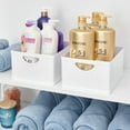 thumbnail image 3 of iDesign Set of 2 White Stacking BPA-Free Organization Bins, 5" H x 8" W x 10" D, 3 of 11
