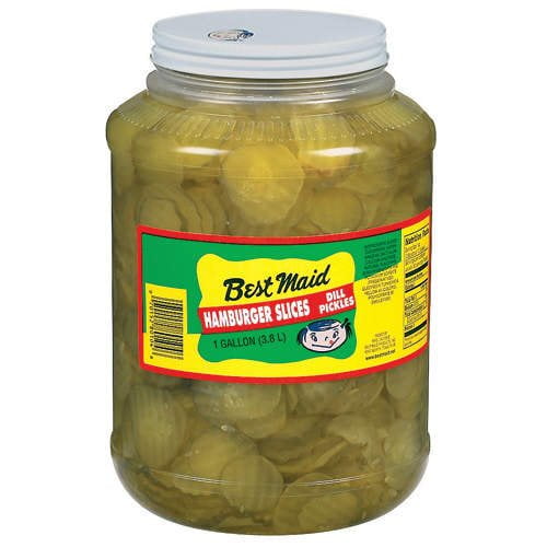 Best Maid Hamburger Slices Dill Pickles, 1 gal.