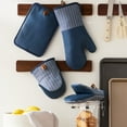 thumbnail image 2 of Member's Mark 4 -Pack Yarn Dyed Silicone Oven Mitt, Pot Holder, Mini Mitt Set, 2 of 6