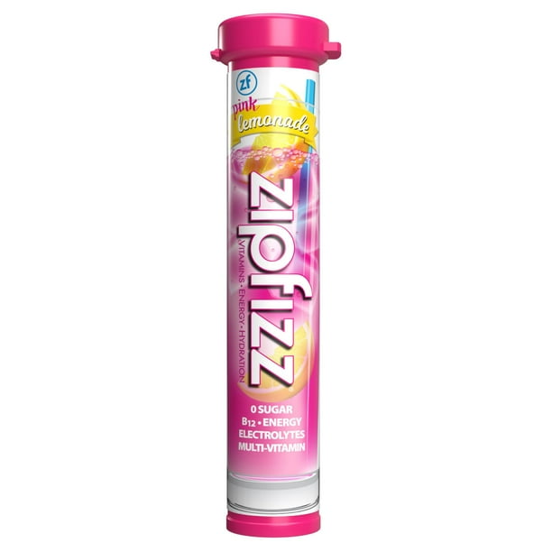 Zipfizz Energy Multi-Vitamin Hydration Drink Mix, Pink Lemonade