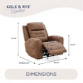thumbnail image 2 of Cole & Rye Signature Faux Leather Dual Power Recliner Chair, 2 of 10