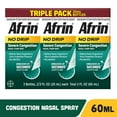 thumbnail image 1 of Afrin No-Drip Severe Congestion Nasal Spray 20 ml./pk., 3 pk., 1 of 8