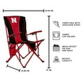 thumbnail image 3 of Logo Brands Nebraska Cornhuskers Hard Arm Chair, 3 of 6