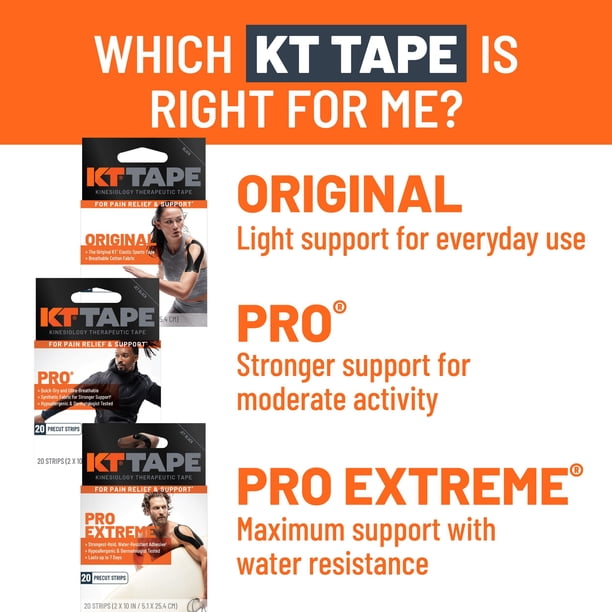 KT Tape PRO Black, 20 ct., 2 pk. - Samsclub.com