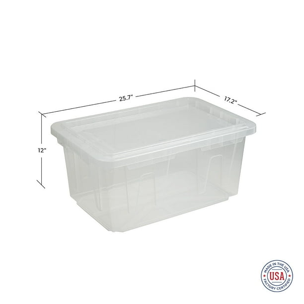 Member's Mark 60 Quart Clear Storage D x W x 12