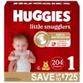 thumbnail image 1 of Huggies Little Snugglers Baby Diapers, Sizes Newborn-2, 1 of 16