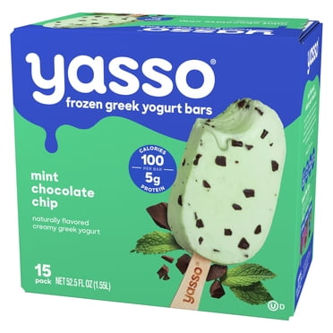 Yasso Mint Chocolate Chip Frozen Greek Yogurt Bars, 52.5 fl oz., 15 ct.