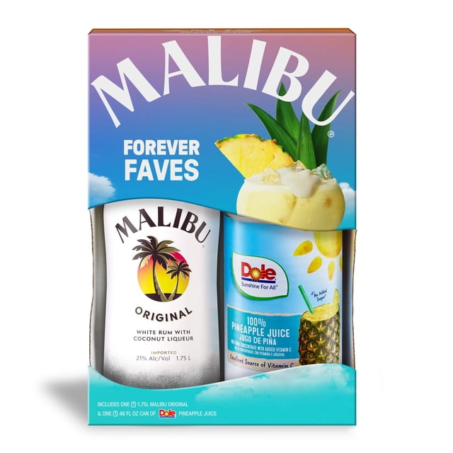 Malibu Coconut Rum with Pineapple Juice, 1.75 L