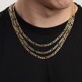 thumbnail image 5 of Solid Figaro Chain Necklace in 14K Gold, 5 of 7