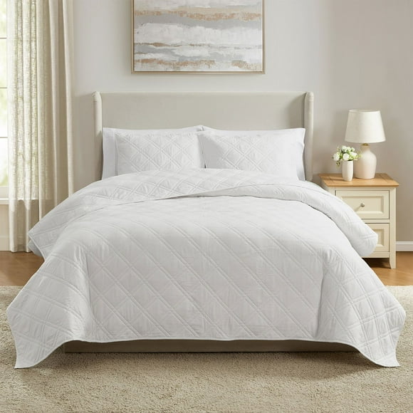 Member’s Mark 3-Piece Solid Diamond Quilt Set, Assorted Sizes