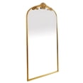 thumbnail image 4 of Azalea Park 36" x 72" Antique Gold Filigree Style Metal Leaner Floor Mirror, 4 of 7