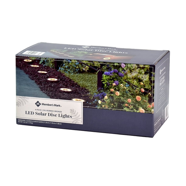SUN SUNライフ様 6点 まとめ商品 Member's Mark 6-Piece LED Solar Disc Lights - Oil-Rubbed Bronze