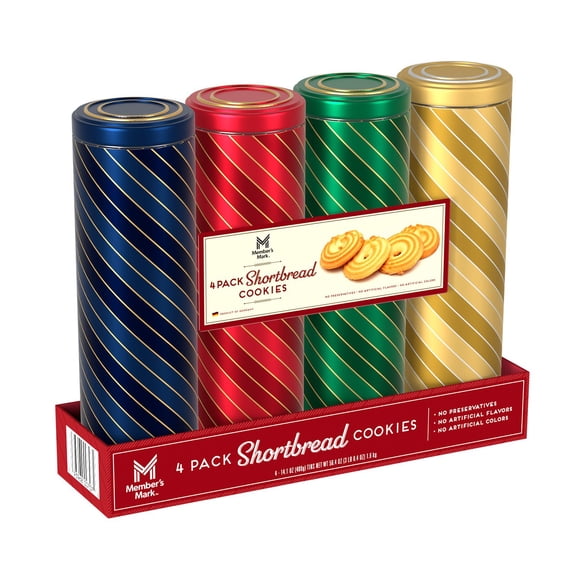 Member's Mark Shortbread Cookies Tin, 4 pk.