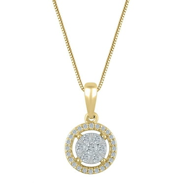 0.23 CT. T.W. Round Cut Diamond Pendant Necklace in 14k Gold