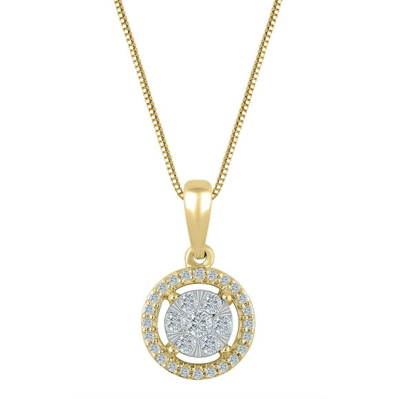 0.23 CT. T.W. Round Cut Diamond Pendant Necklace in 14k Gold