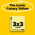 thumbnail image 2 of Post-it Super Sticky Notes, 3 in. x 3 in., Canary Yellow, 24 Pads/Pack, 2 of 9