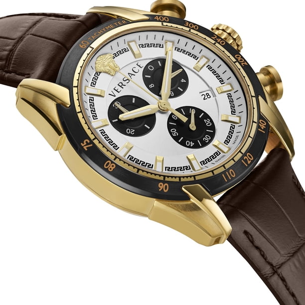 Versace V-Ray Brown Leather Watch, 44mm - Samsclub.com display picture 3