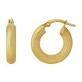 thumbnail image 2 of Diamond Cut Round Hoops in 14K Yellow Gold, 2 of 8
