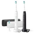 thumbnail image 1 of Philips Sonicare Total Clean Rechargeable Toothbrush, White and Black, 2 pk., 1 of 9