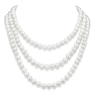 Cultured Freshwater 9-10 mm Pearl Endless Necklace