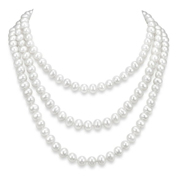 Cultured Freshwater 9-10 mm Pearl Endless Necklace