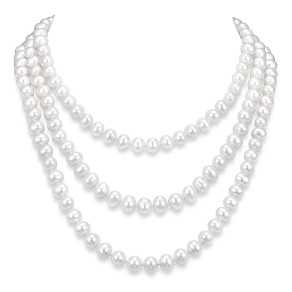 Cultured Freshwater 9-10 mm Pearl Endless Necklace