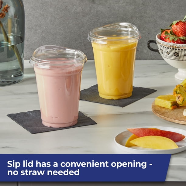 Hefty Chill-To-Go Clear Plastic Cups with Sip Lids, 18 oz., 60 ct. -  Samsclub.com