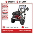thumbnail image 8 of SIMPSON MegaShot 3400 PSI at 2.4 GPM KOHLER SH270 Cold Water Pressure Washer, 8 of 11