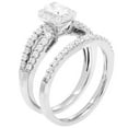 thumbnail image 2 of 1.00 CT. T.W. Emerald Cut Halo Diamond Ring & Band in 14K Gold, 2 of 2