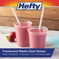 thumbnail image 3 of Hefty Giant Translucent Wrapped Plastic Straws, 10.25", 2, 400 ct., 3 of 5