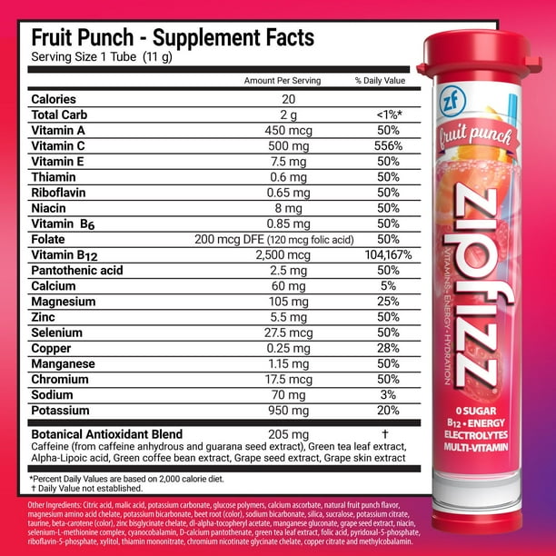 zuuuktttpプロフィール必須 Zipfizz Energy Multi-Vitamin Hydration Drink Mix, Fruit Punch, 20