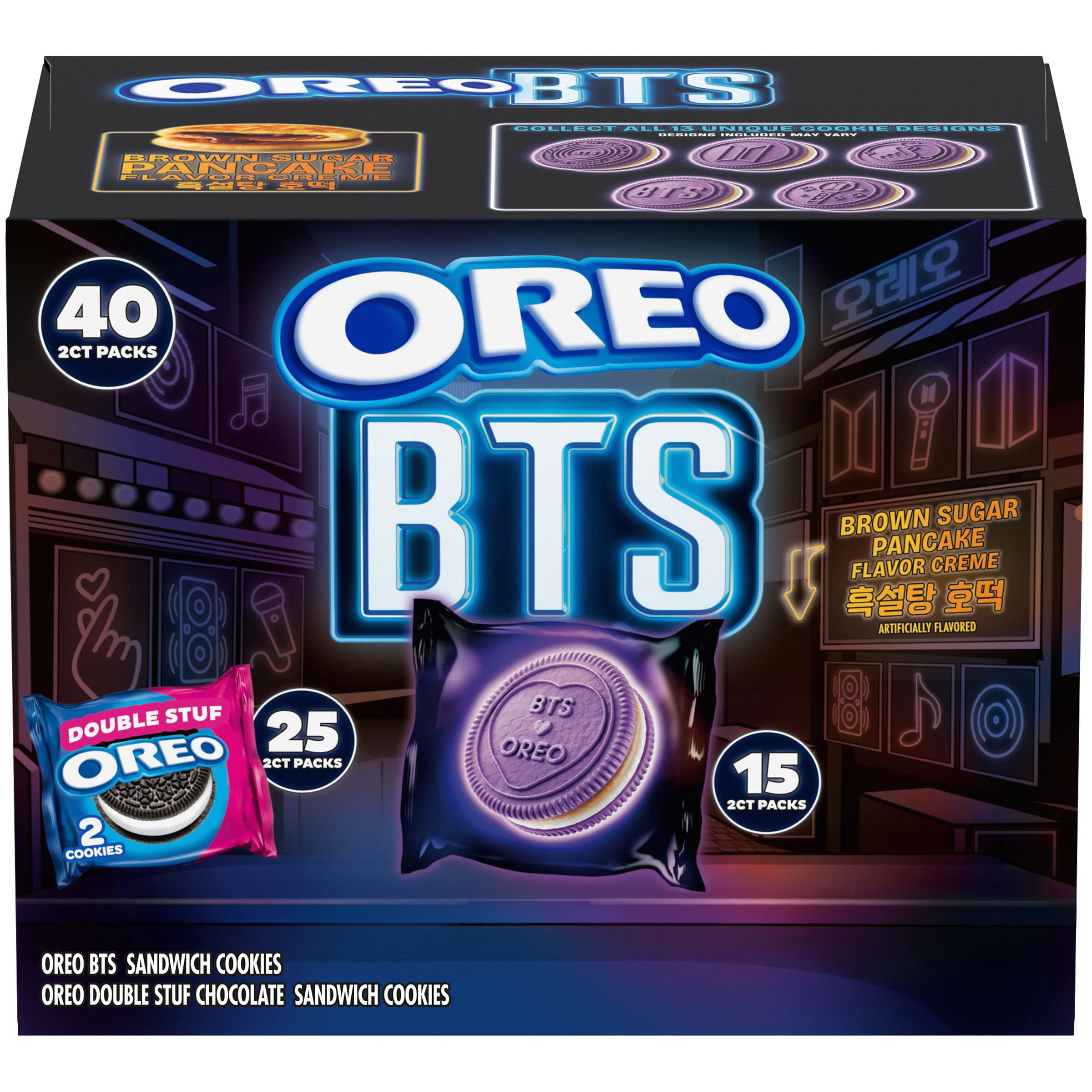 Oreo BTS & OREO Double Stuf Cookies Variety Pack, 1.02 oz., 40 pk.