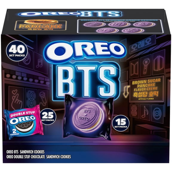 Oreo BTS & OREO Double Stuf Cookies Variety Pack, 1.02 oz., 40 pk.