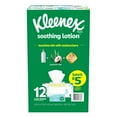 thumbnail image 2 of Kleenex Soothing Lotion Facial Tissues with Coconut Oil, Aloe and Vitamin E (12 ct.), 2 of 4