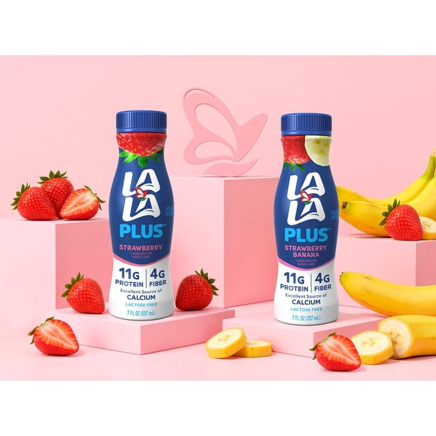 lala LaLa Plus Drinkable Yogurt, Variety Pack, 7 fl. oz., 12 pk