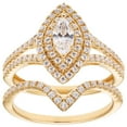 thumbnail image 1 of 1.00 CT. T.W. Marquise Diamond Engagement Ring and Band in 14K Gold, 1 of 2