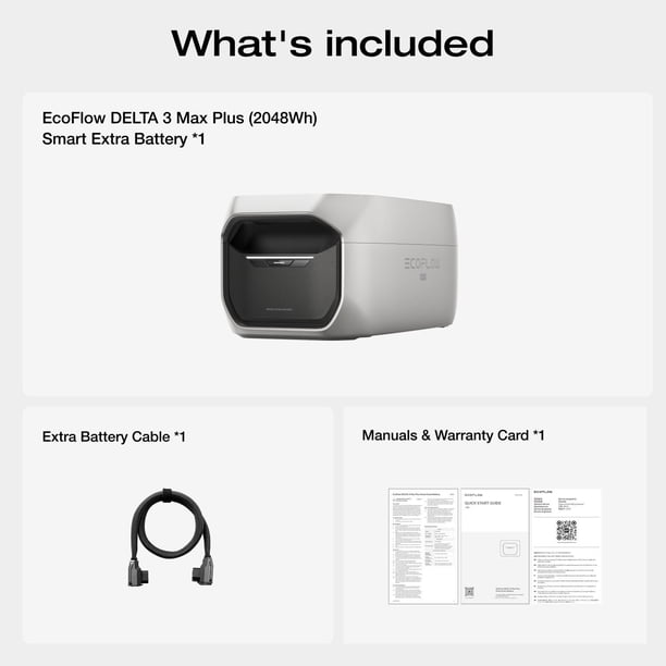 EcoFlow Delta 3 Max Plus 2048wh Smart Extra Battery - Samsclub.com