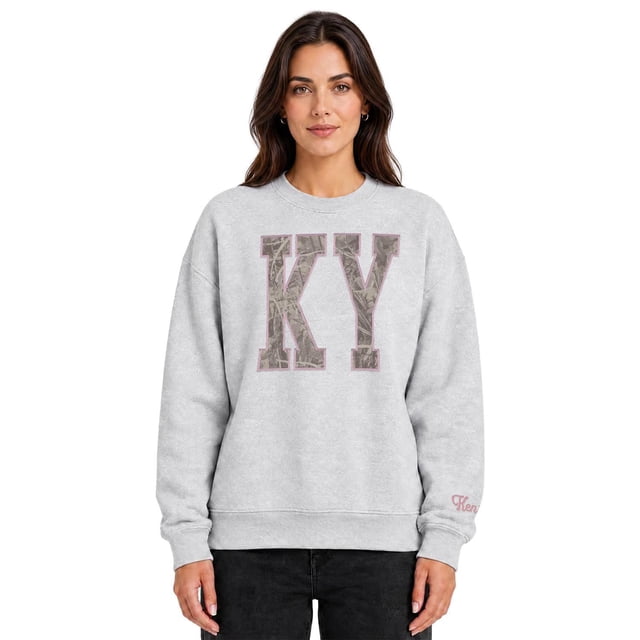 State of Mine Women's Camo Letters State Sweatshirt
