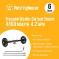 thumbnail image 2 of Westinghouse 16 in. 4400 PSI Undercarriage Cleaner and Water Broom for Pressure Washers, 2 of 10