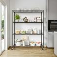 thumbnail image 14 of Seville Classics MEGA RACK 4-Tier NSF Steel Wire Shelving, 60" x 24" x 76" H, 14 of 17