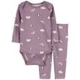 thumbnail image 2 of Carter's Girls 3-Piece Bodysuit Pant Set, 2 of 11