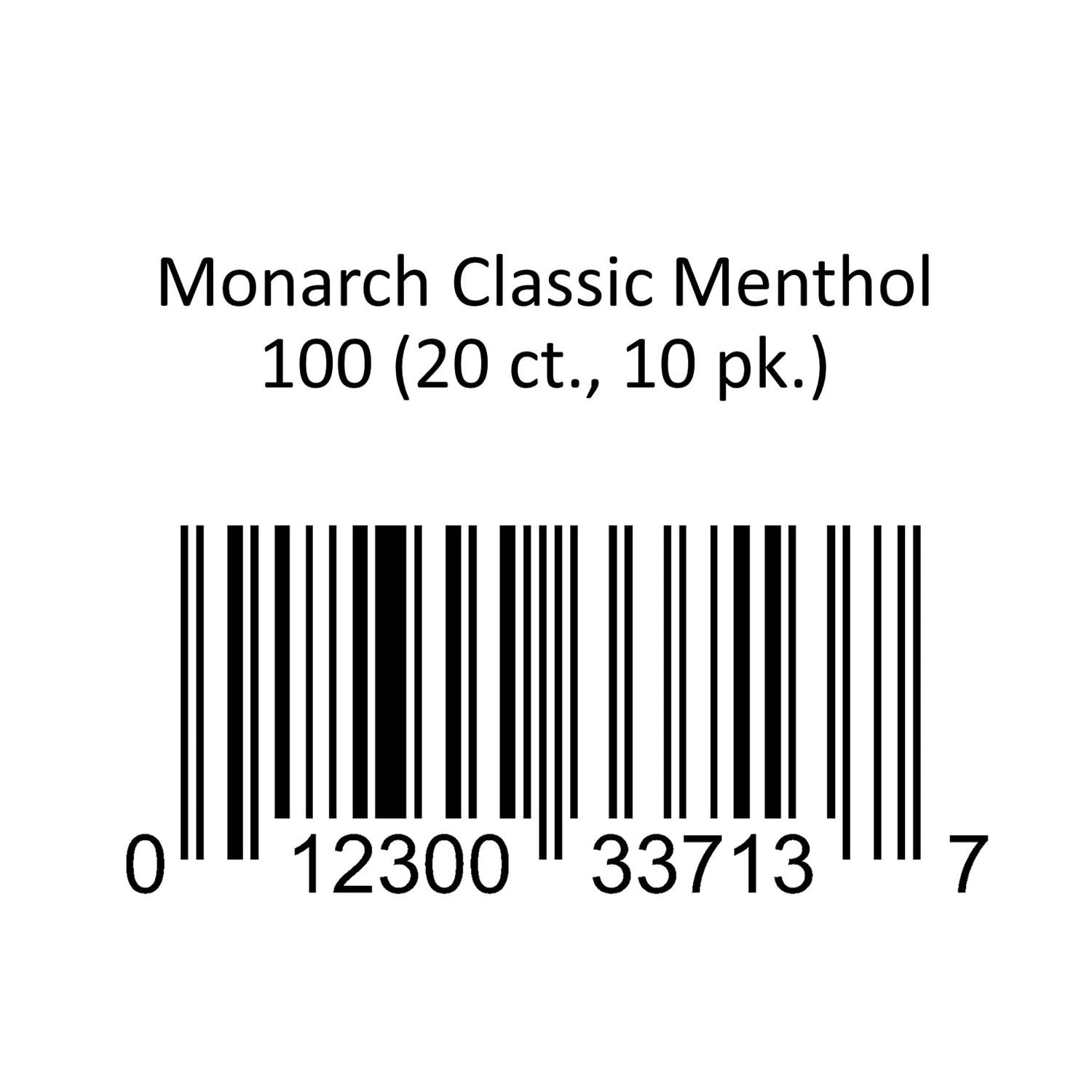 Monarch Classic Menthol 100 20 ct., 10 pk