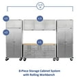 thumbnail image 3 of Seville Classics UltraHD 8-Piece Steel Garage Cabinet Storage Set with Rolling Workbench, 12' Wide, 3 of 23