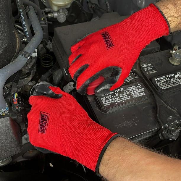 Grease Monkey Nitrile-Coated Work Gloves (15 Medium