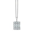 thumbnail image 1 of 0.23 CT. T.W. Baguette and Round Diamond Pendant in 14K Gold, 1 of 4