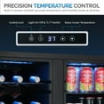 thumbnail image 5 of Newair Shadow Series Wine Cooler 18 Bottles & 59 Cans Dual Temperature Zones, French Door Mirrored Glass in Black, 5 of 9