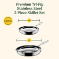 thumbnail image 8 of Cuisinart 2-Piece Premium Tri-Ply 10” & 12” Skillet Set, 8 of 12