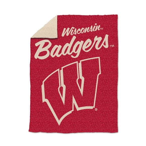 Logo Brands Wisconsin Badgers Luxe Dreams Throw, 60" x 80"